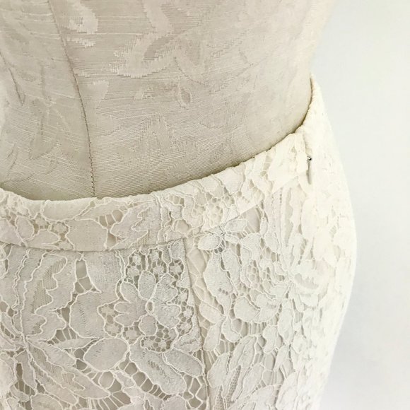 J Crew S Colorblock Lace Pencil Skirt White Black - Picture 9 of 16